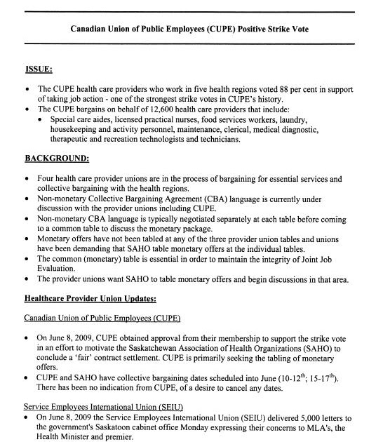 Briefing Note Format Government Of Canada